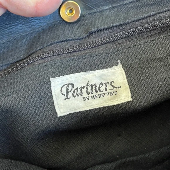 Partners by Mervyn's Trendy Clutch Leather Black Bag - Picture 7 of 7